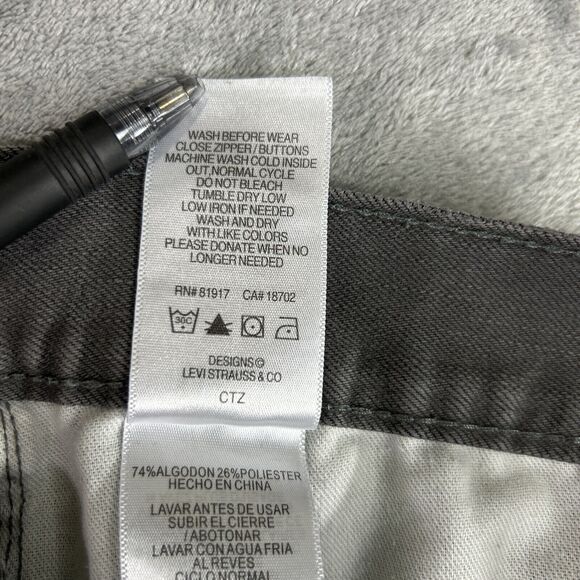 Levis 511 Slim Gray Jeans 16 Reg‎ 28 X 28 Young Men Big Boy School Classic - Picture 12 of 12